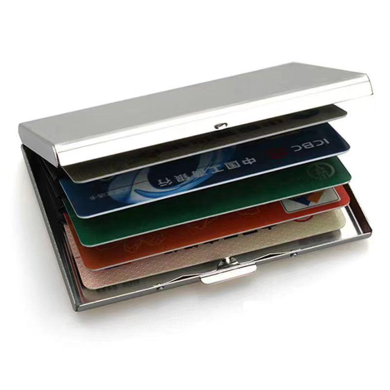 RFID-blockierender Kartenhalter aus Edelstahl für Männer und Frauen