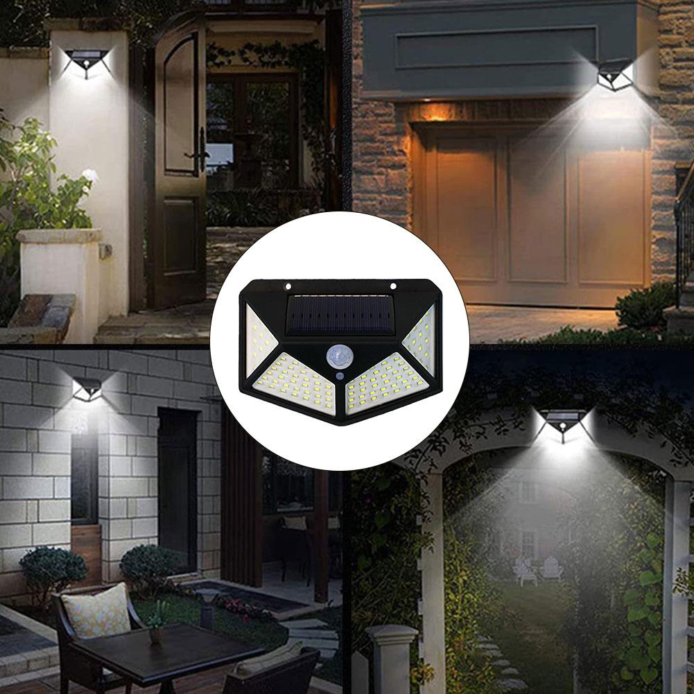 100LED Solar Wall Lamp Outdoor Waterproof PIR Motion Sensor Solar Powered Garden Street Decorative Light Solar Led Light Outdoor