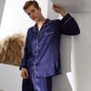 Men's 100% Mulberry Silk Long Sleeve & Pants Pajama Set - Summer, Couples' Home Wear, Ready Stock