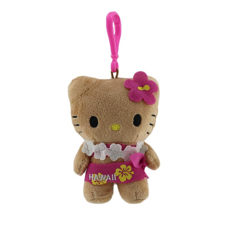 Black Skin Cute Hawaiian Themed Plush Toy Pendant For Bag Decoration