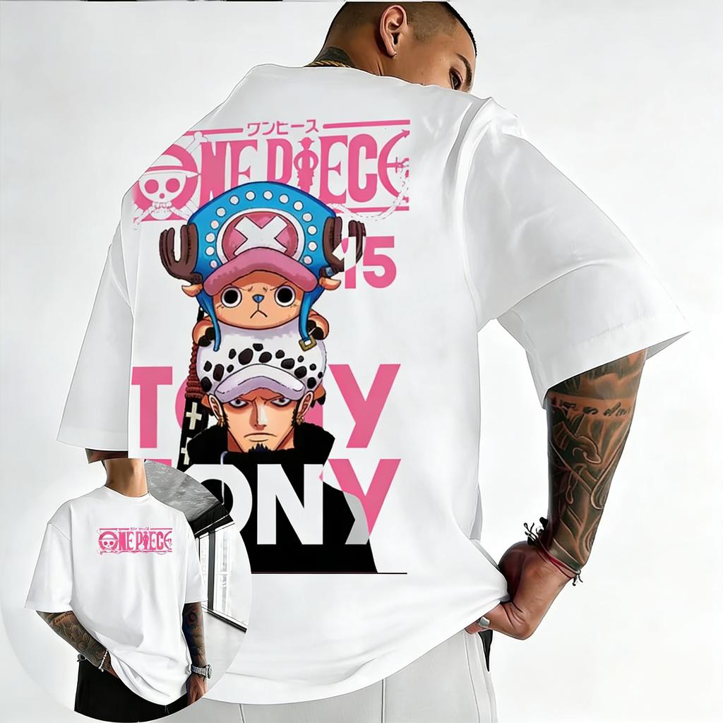 ONE PICE Unisex Summer Cotton Tshirt 2026 New Chopper Anime Collaboration Harajuku Oversized Loose Casual Y2K Parentchild Top