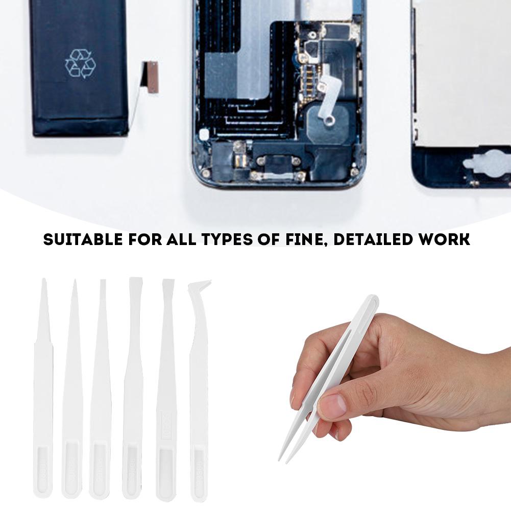 6 buc Pensete Antistatice din Fibră de Carbon Instrument de Reparare pentru Electronică Confecționare Bijuterii
