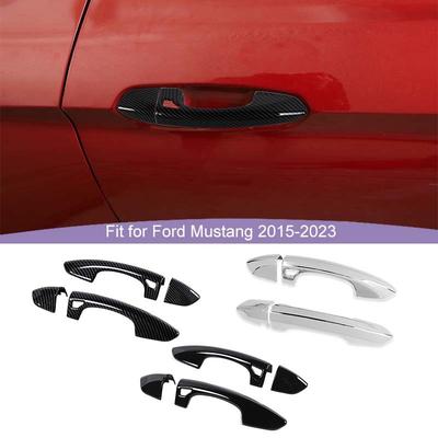  ABS Door Handle Decoration Cover Sticker Fit For Ford Mustang 2015-2023 Exterior Accessories