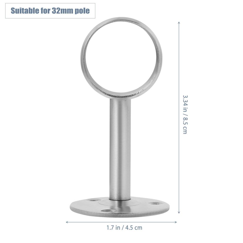 Amosfun Wäscheständer für Innen Edelstahl für Kleiderschrank Rohr Gardinenstange Duschvorhangstange Wäscheständer Halterungen Deckenmontierter Halter,