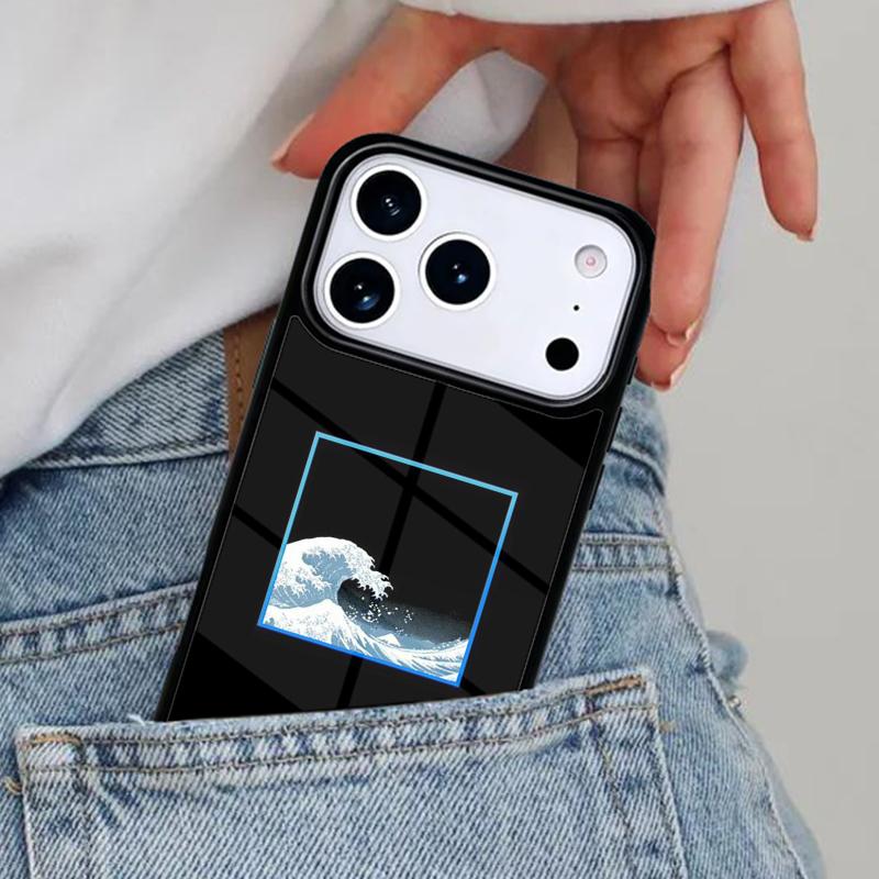 Blue Wave Japan Sea Surf Phone Case for iPhone 16e 15 14 13 12 17 Pro Max Plus Air 17pro Cover Coque