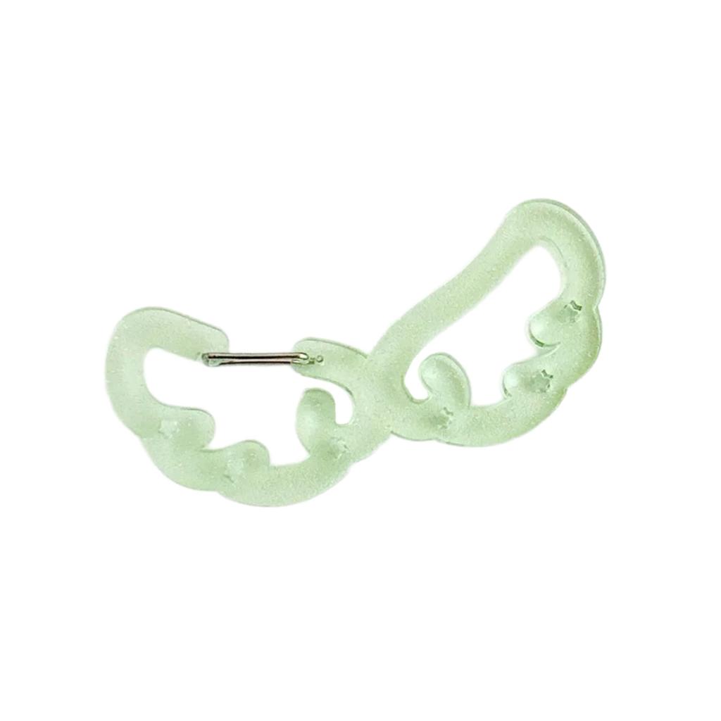 Acrylic Wing/Stars Shape Carabiner Hook Clips Card Holder Keychain Portable Outdoor Keyring Hook Backpack Pendant Gifts