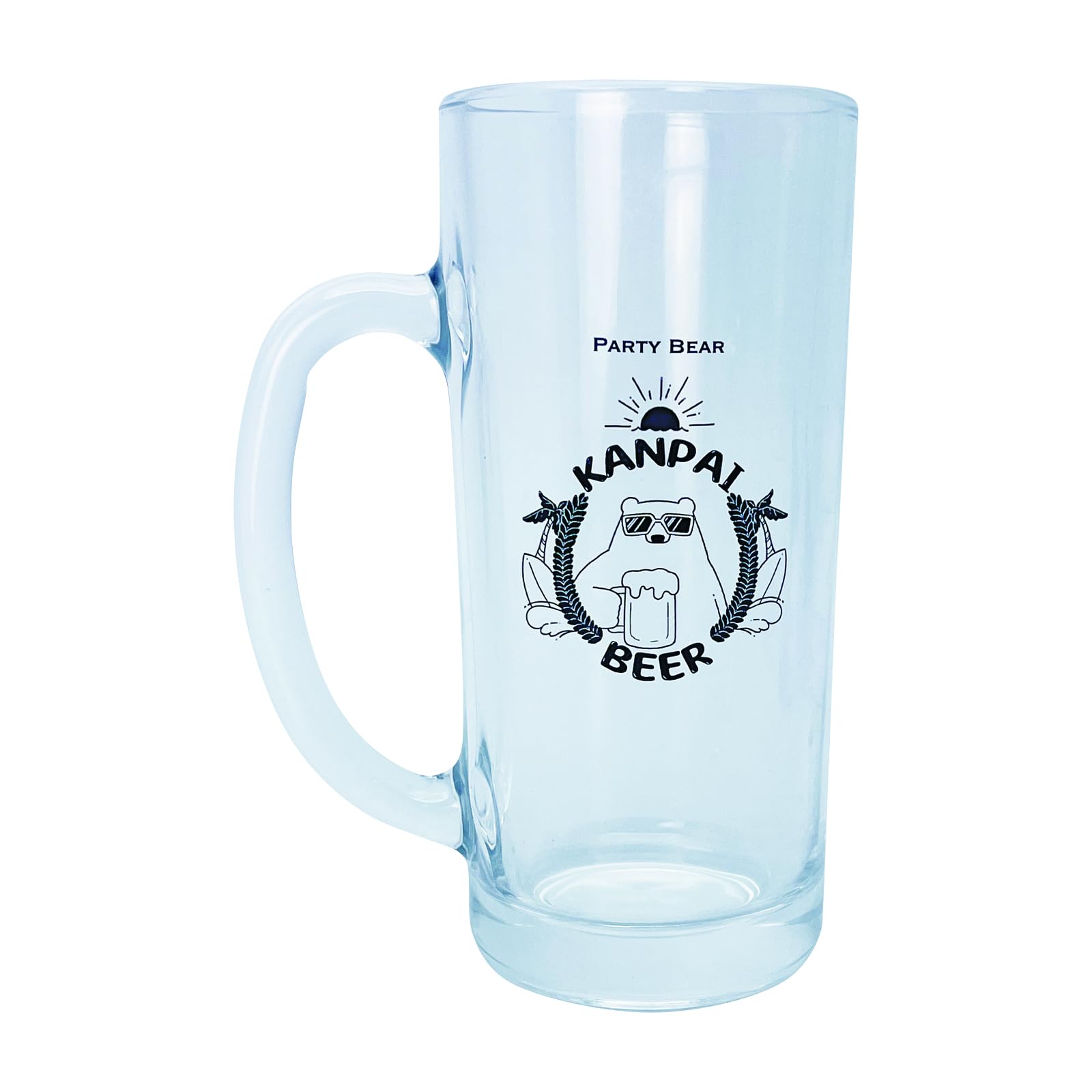 

Sun Art PARTY BEAR Beer Mug, approx. 330ml, Perfect for Cheers, KANPAI BEAR, Summer Tableware, Made in Japan, SAN4303