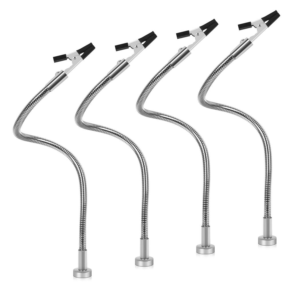 2/4Pcs Magnetic Electronic Circuit Board Clamps Third Hand Soldering Tool PCB Holder Flexible Metal Arms Helping Hands