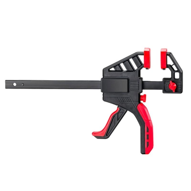 Heavy Type Woodworking Clamp Handed Ratchet Clip with Nonslip Rubber Grip for Professional Carpentry and Crafts Projects