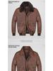 Men's Genuine Leather Pilot Jacket - Thick Cowhide, Casual Large Size, Autumn/Winter Coat