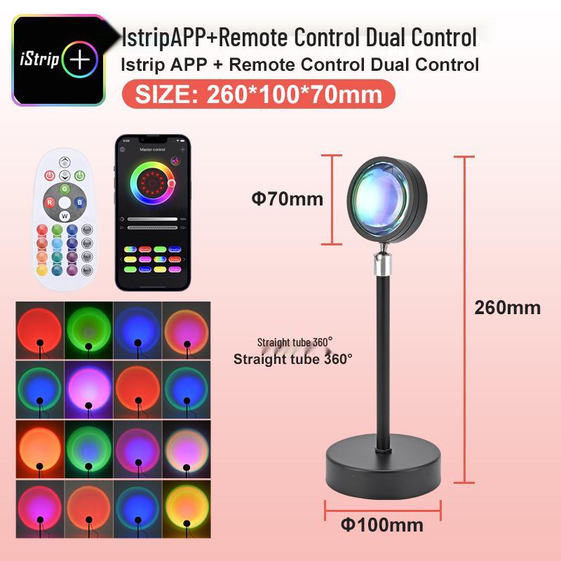 Sunset Lamp Color-Changing Night Light for Photography, Live Streams, Influencers & Atmosphere Projection
