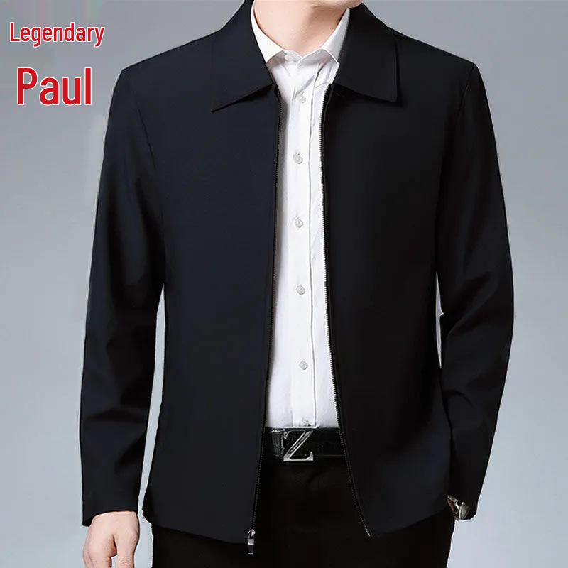 2021 Men's Spring & Autumn Casual Lapel Jacket for Middle-aged and Elderly