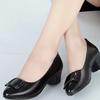 Scarpe in Pelle da Donna Autunno 2025 con Suola Morbida per il Comfort - Tacco Basso Nero