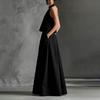 Women's Summer 2 Piece Outfits Backless Halter Sleeveless Top And Wide Leg Pants Sets Casual Vacation Matching Lounge Set