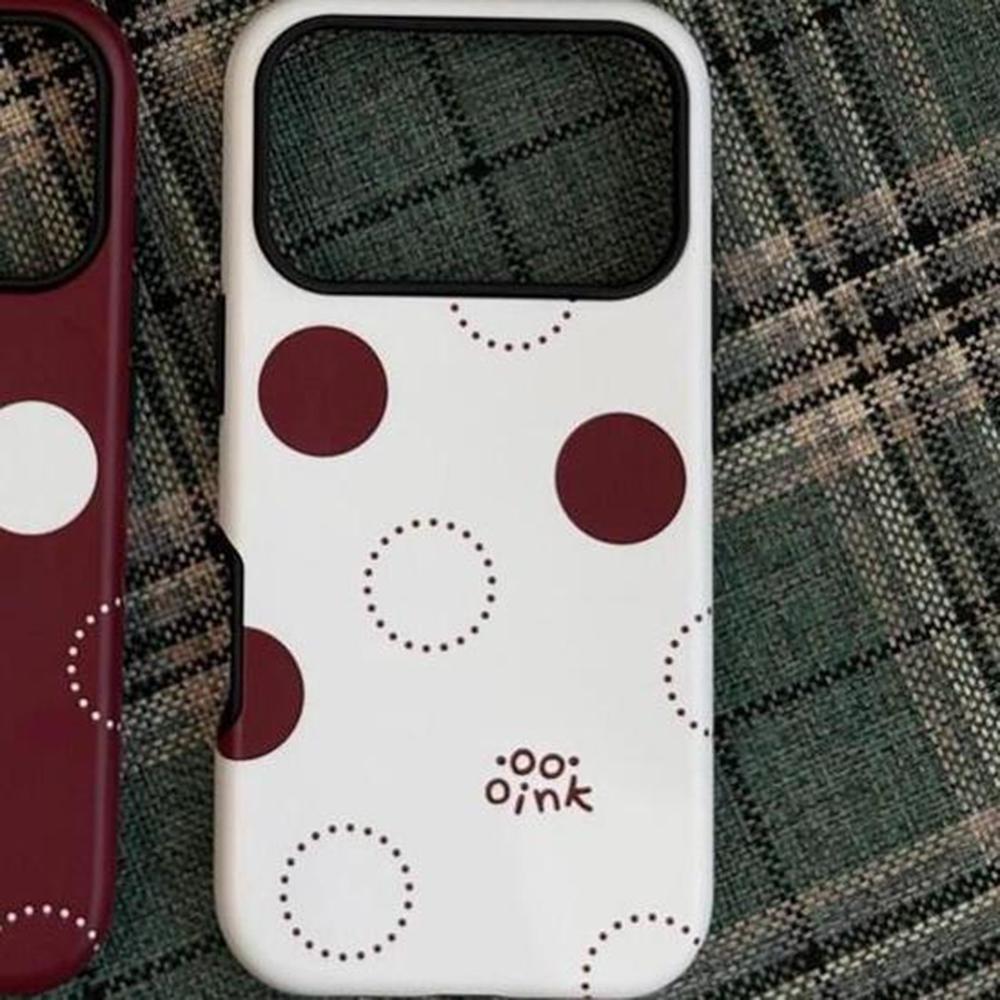 

Luxury Clmj Ins Korean polka dot party Phone Case for iPhone 17 17e 16 15 14 13 12 11 XS XR XSMAX Air Pro Max Plus Double-layer iPhone 13