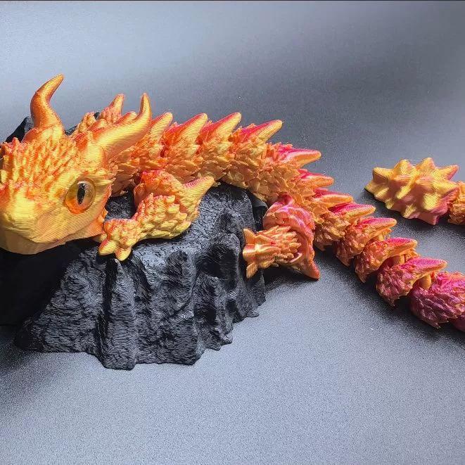 30/24CM 3D Print Magic Dragon Model Multi-joint Movable Fish Tank Gaming Table Home Decoration Desk Ornament Toy