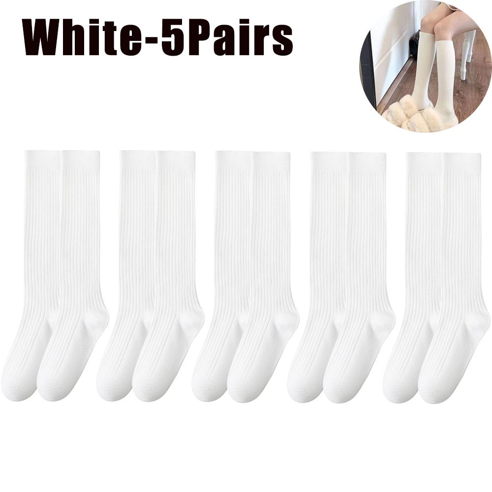 High Tube Slimming Long Socks for Women Autumn Winter Refined Cotton Pressure Leg Calf Socks Half Leg Toning Essential