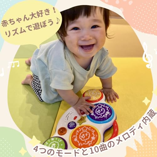 Spielzeug königliche Baby Trommel (Lernspielzeug/Förderung der Sensibilität) Langlebiges Spielzeug für Babys und Kinder (Trommel/Geräuschspielzeug) Tragbare Musik und Melodie F