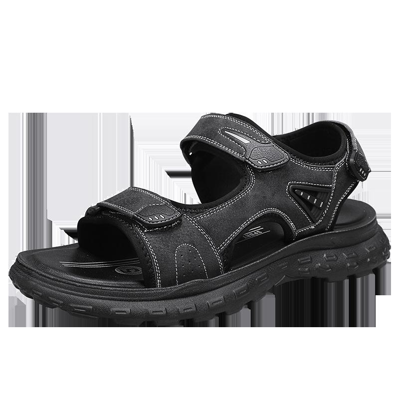 Men's Sandals 2024 New Velcro Summer Wear Non-slip and Wear-resistant Outdoor Driving Dual-purpose Sports Beach Shoes