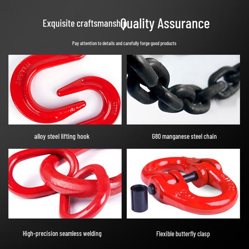 Chenghua Julii Double Leg Hook G80 Manganese Steel Lifting Chain Sling for Overhead Crane Hoist