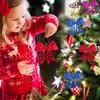5 Pezzi Fiocco di Natale Decorazione Ciondolo Albero di Natale Colore Solido Fiocco Vuoto DIY Ghirlande di Natale Decorazioni Ornamenti Forniture per Feste