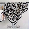 1Pc 70*70Cm Leopard Print Bandana, European And American Fashion Style, New Women Square Scarf, Casual Headband, Neck Scarf