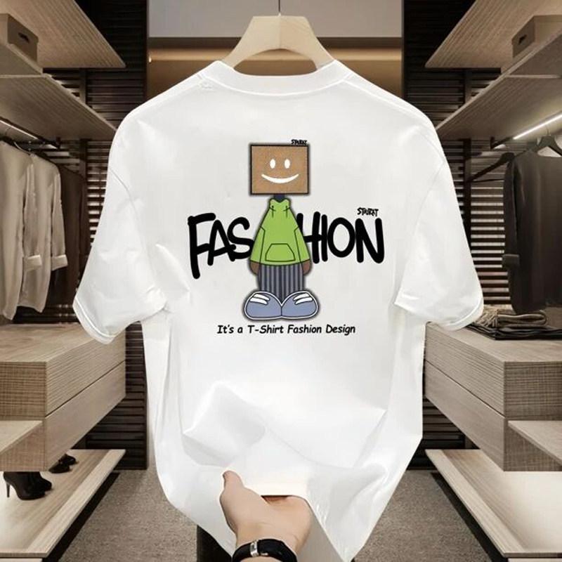 

Pure Cotton American Short-Sleeved T-Shirt Men S Hong Kong Fashion Brand Letter Printing Loose Tide Loose Type 3XL