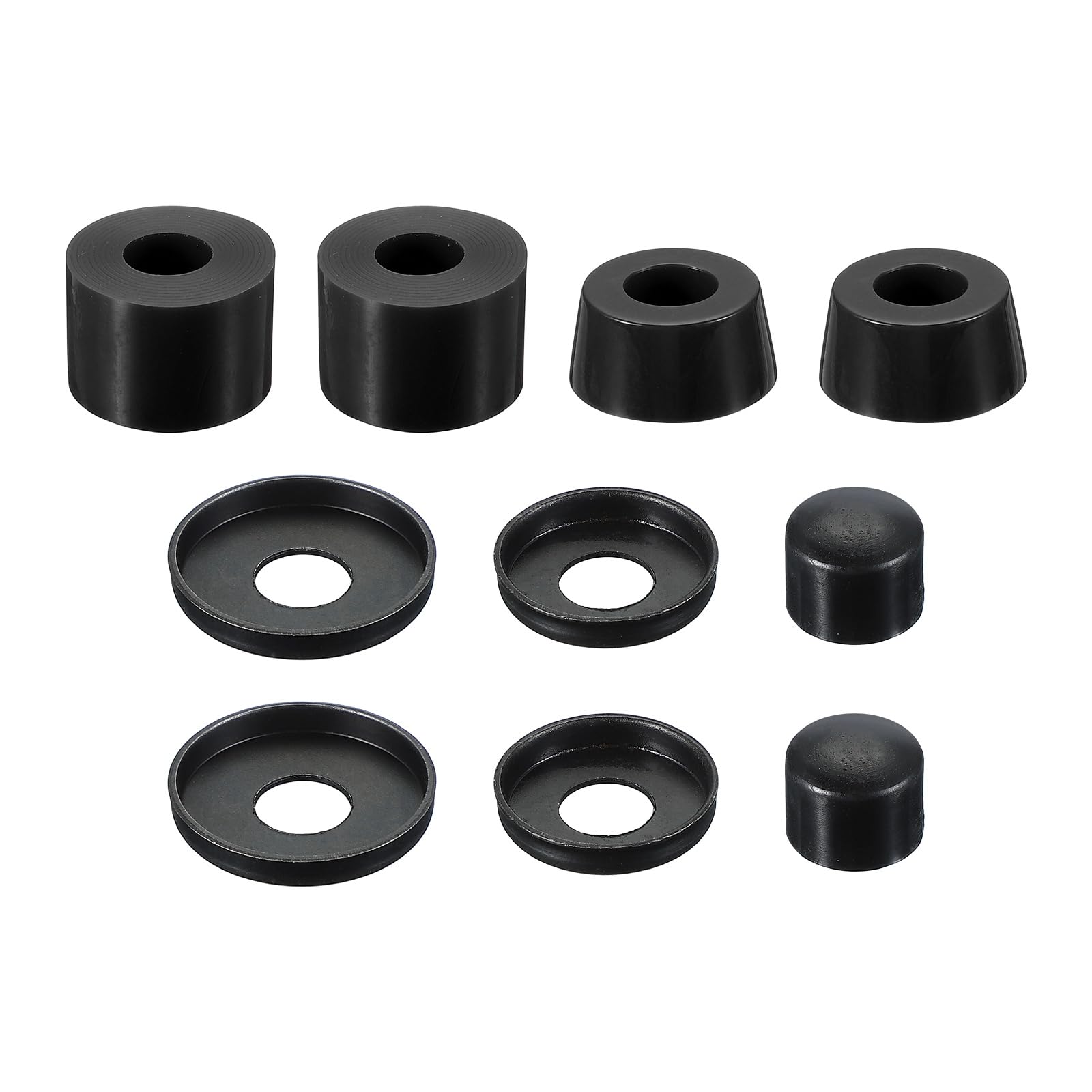 PATIKIL Skateboard Bushing 90A PU Longboard Truck Rebuild Kit Bushing чёрный
