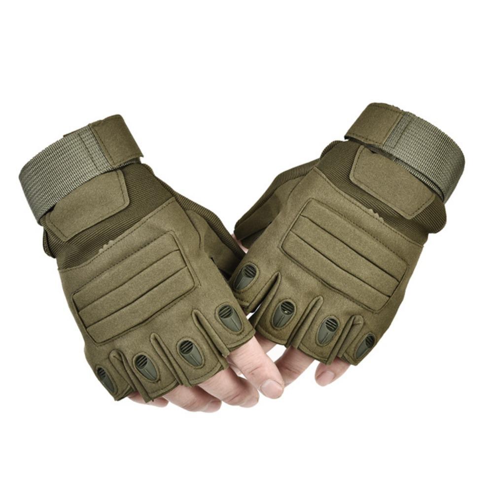 Cycling Half Finger Open Finger Protection Anti-skid Camping Training Black Hawk Gloves