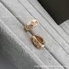 V Gold High Polished Earrings Color Gemstone Jewelry Women