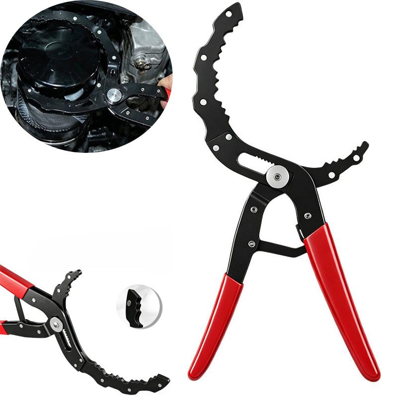 Adjustable Oil Filter Pliers Wrench Universal Car Oil Filter Removal Tool Clamp Type Disassembly Plier for Auto Repair