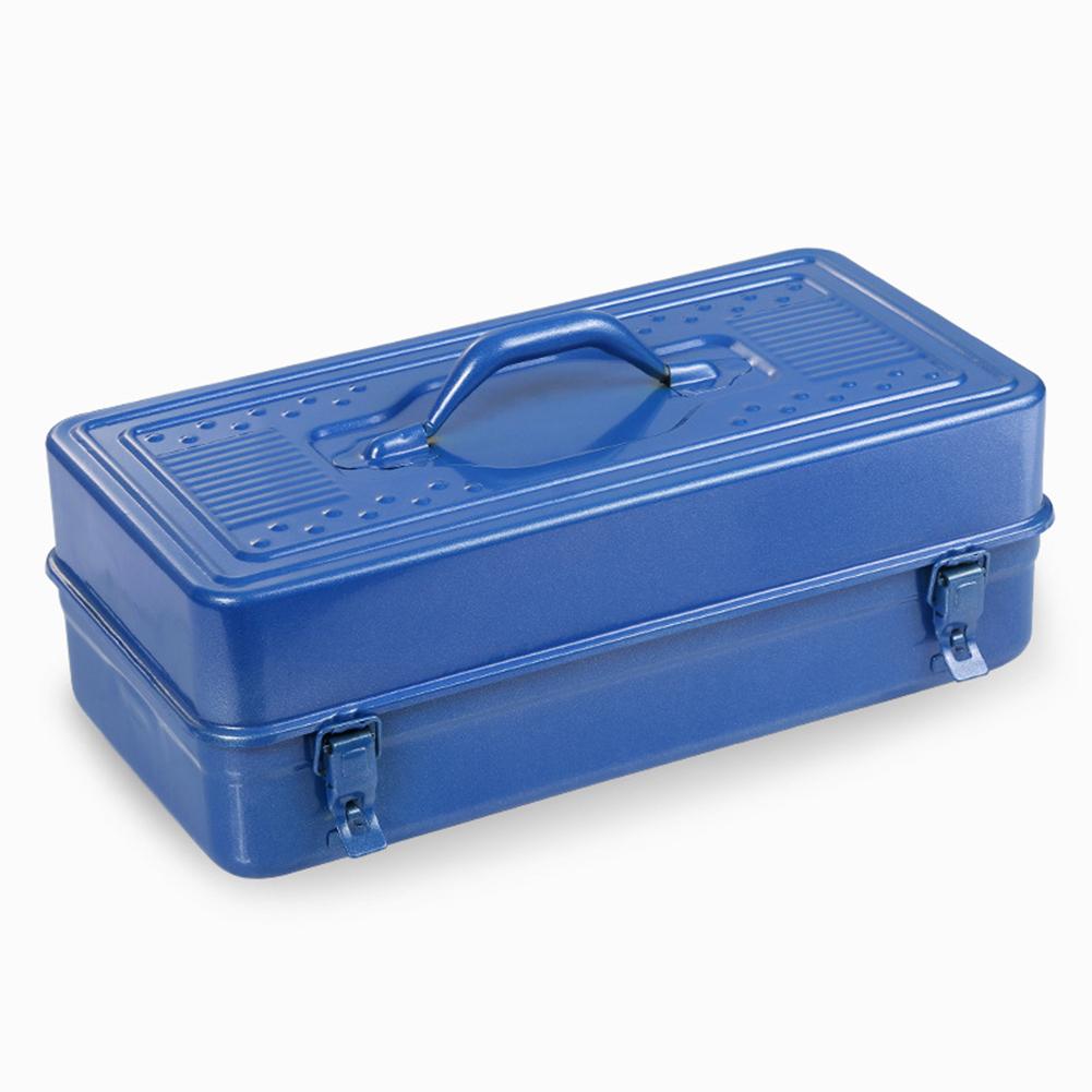 Portable Steel Toolbox with Comfortable Handle for Tools and Accessories