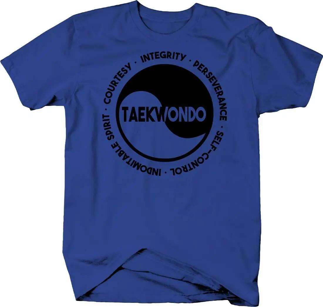 

Taekwondo Tenets Yin Yang Balance Principles Martial Arts T-Shirt 100% Cotton O-Neck Short Sleeve Casual Mens T-shirt Size S-3XL 4XL