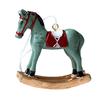Vánoční závěsné figurky koní Pryskyřičná houpací bílý kůň ozdoba Poutavé dekorace pro sváteční atmosféru