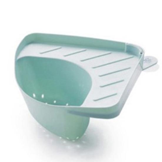 Kitchen Sink Triangular Waste Storage Holder Drain Shelf Corner Mounted Basket