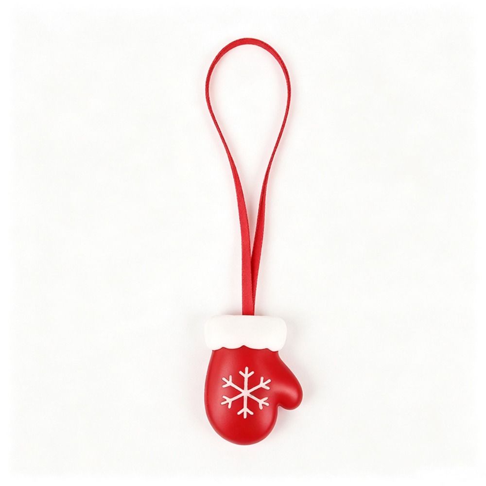 Snowman Leather Santa Claus Keychain Cartoon Pu Bag Pendant Xmas Key Ring Holiday Present