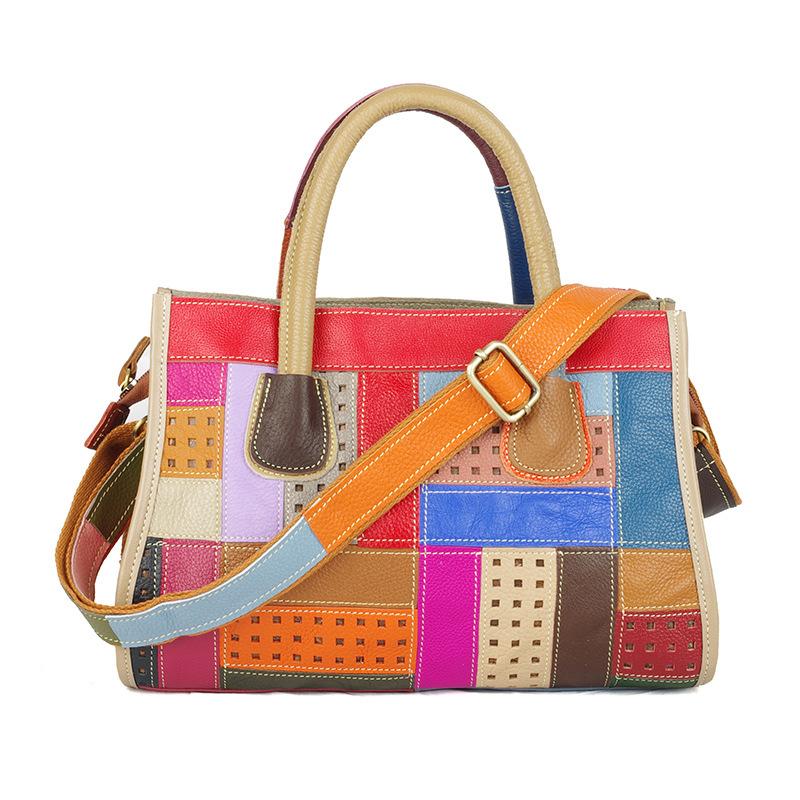Cowhide Women's Bag Fashionable and Retro Single-shoulder Crossbody Bag Genuine Leather Handbag Casually