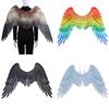 Extra Large Black And White Angel Wings Costume Accessories For Halloween And Mardi Gras Celebrations