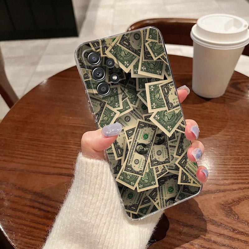 Cash Dollars Pictures Printing Phone Case For Samsung Galaxy A56 A57 A37 A55 A54 A36 A35 A26 A25 A16 A17 A07 A52 A34 A21s Cover