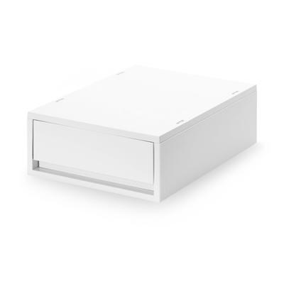 MUJI Recycled Polypropylene Small Item Storage White 26cm W X 37cm D X 12cm 84799693 Case, Medium, Gray, Approx. H,