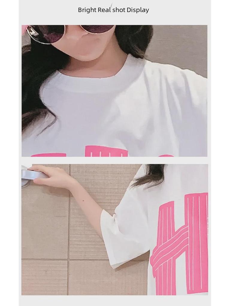 Rochie de vară elegantă cu mânecă scurtă, de lungime medie, lejeră, pentru fete mai mari