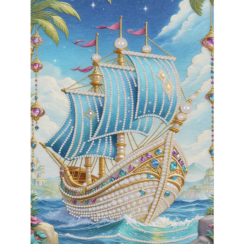 DIY Pearl Art Painting for Adults Beginners Home Wall Decor Pearl Gem Paintings Picture Arts Craft 30x40cm Without Frame