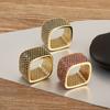 Nidin New Trendy Square Shape Inlaid Crystal Zircon Rings For Women Men 5 Colors Choice Hip Hop Style Finger Jewelry Chic Gifts