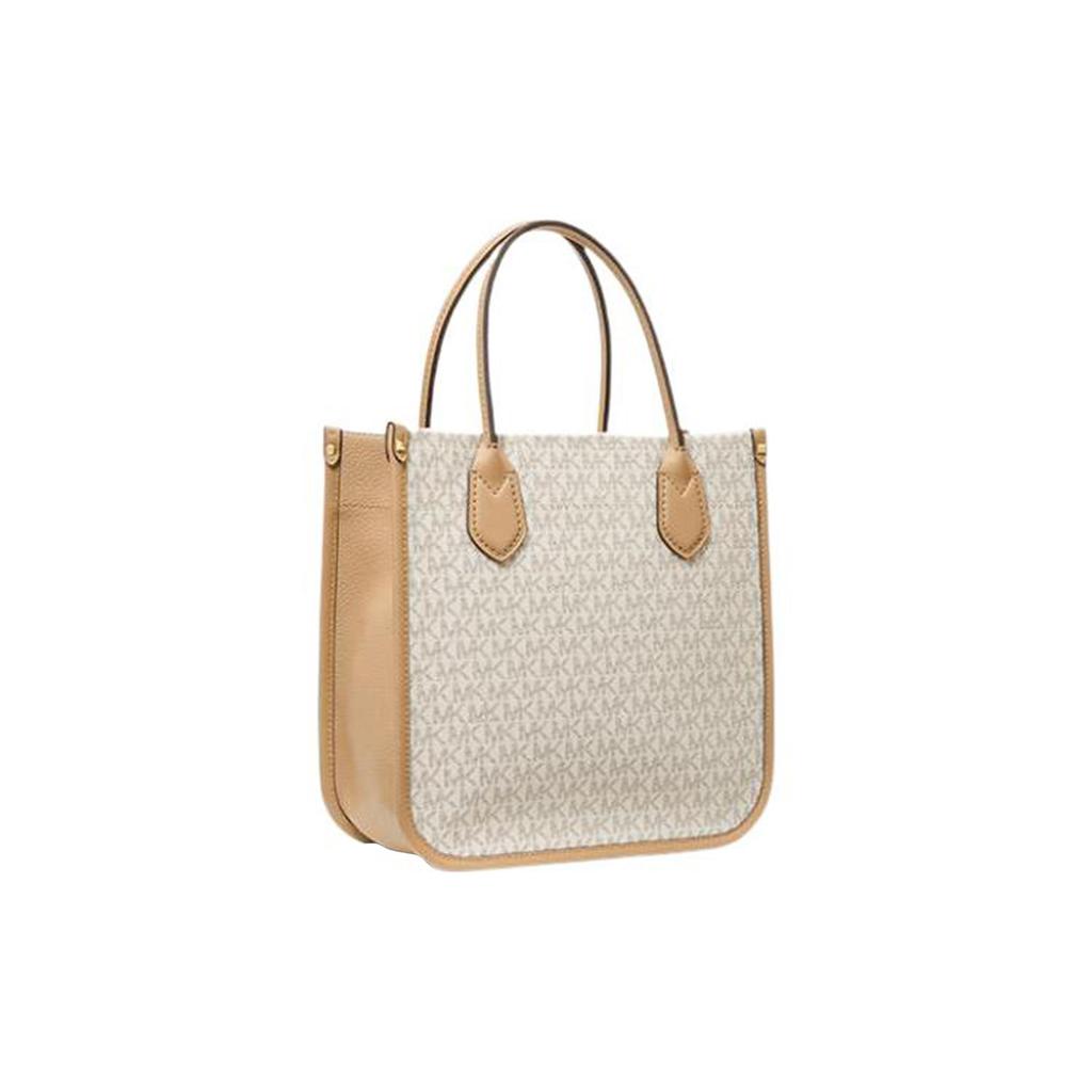 Michael Kors Heidi Color Block Striped Tote Bag Women Tote Vanilla Camel 30S2GH6T6U-170