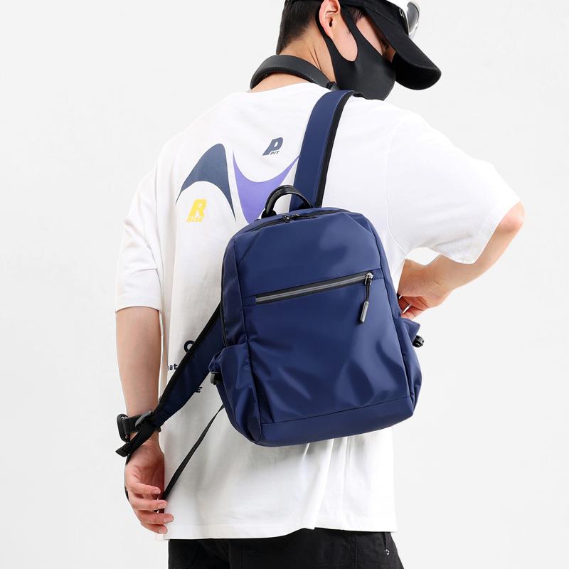 Waterproof Nylon Double Shoulder Bag for Women Travel Commuting Large Capacity Multi Layer Lightweight Laptop Backpack