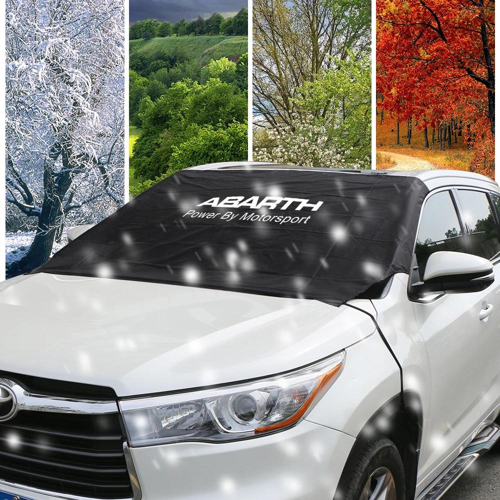 EHO4 Car Windshield Snow Block Sunshade Cover Parasol Car Accessories For Fiat 500 Abarth Panda Tipo Egea Doblo 124 Spider Stilo