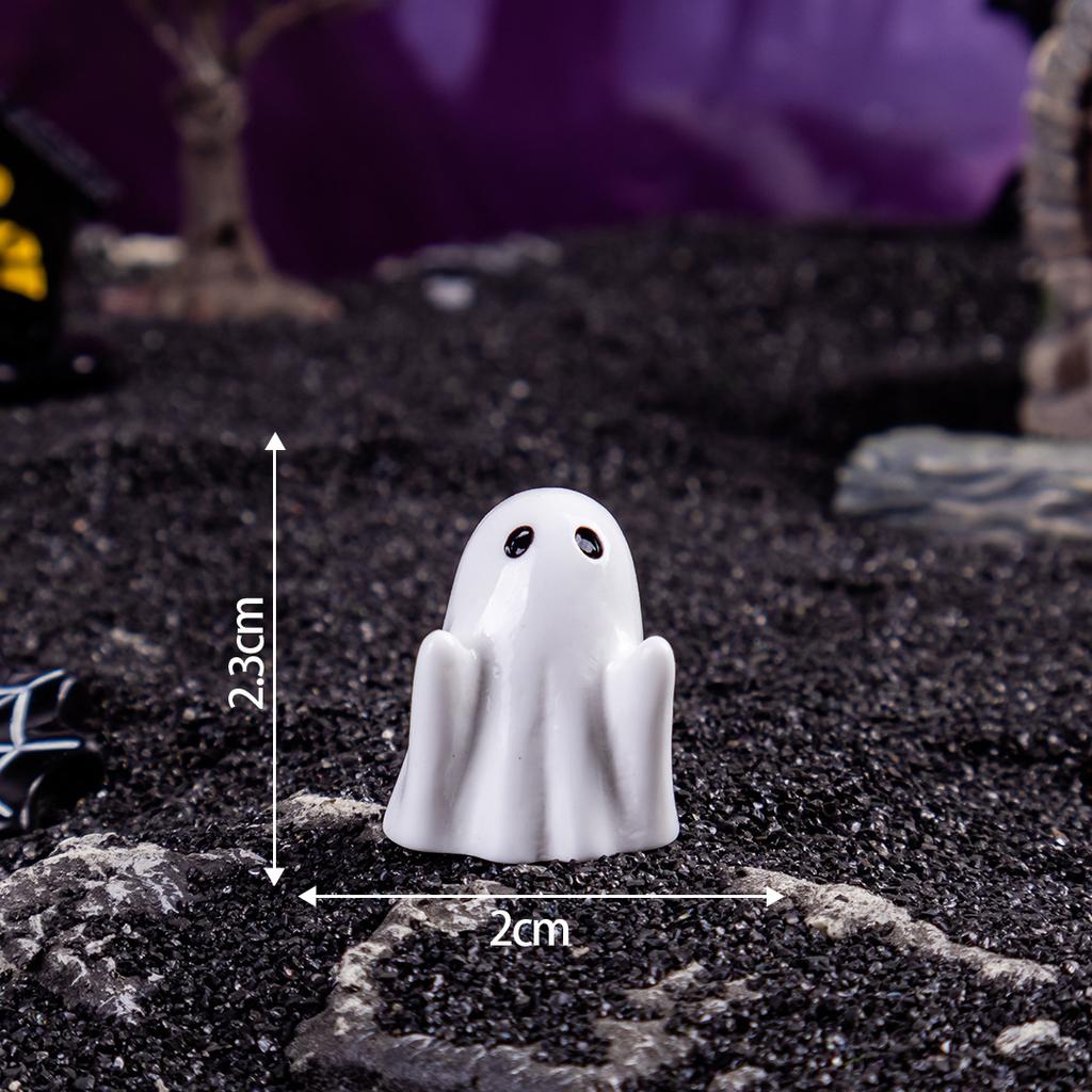 Kreatives Halloween Schwebendes Geist Desktop Dekorationselement - DIY Harzhandwerkszubehör für Heimdekoration, Praktisch