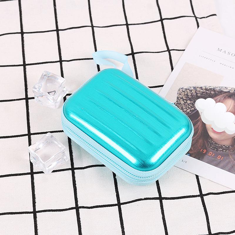 

1 шт. Квадратный жестяной кошелек для монет, Портативная мини-сумка для хранения, Дорожная косметичка, Коробка для хранения ювелирных изделий, Маленький кошелек