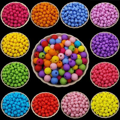 40Pcs 8mm Acrylic Round Loose Beads DIY for Jewelry Making Pendant Wholesale Frosted Beadsg