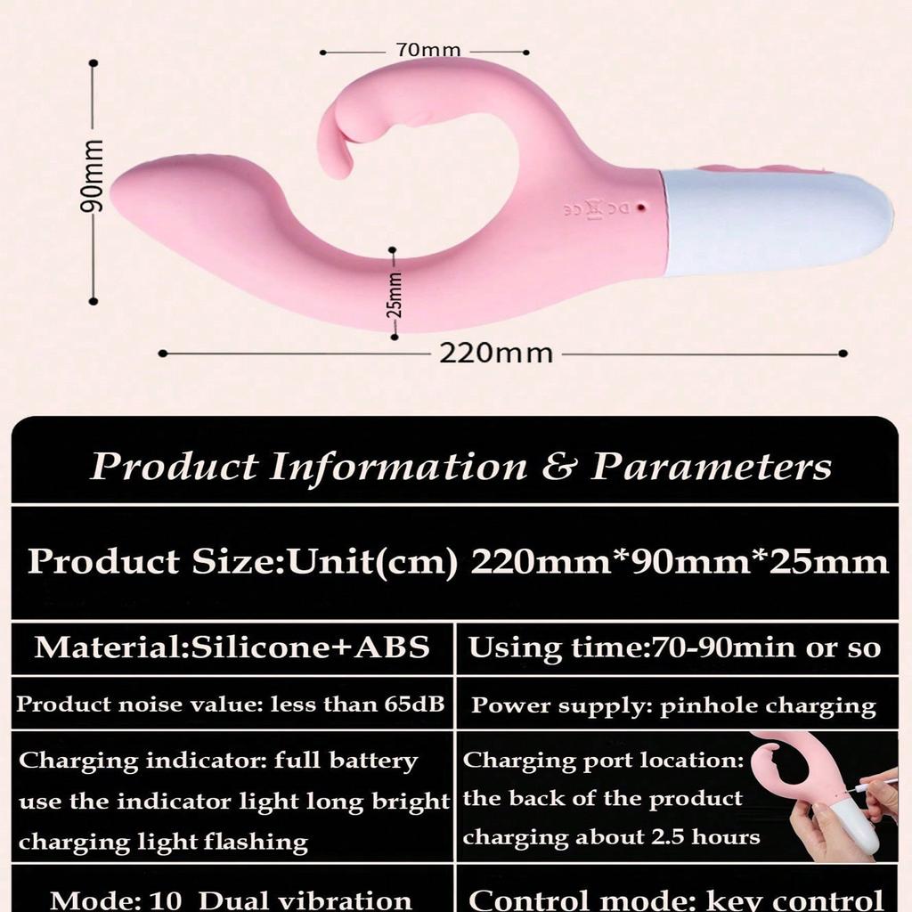 3 In 1 G Spot Rabbit Anal Dildo Vibrator 10 Vibration Modes Waterproof Clitoral Massager Female Tongue Sex Toys Adult Sex Toys